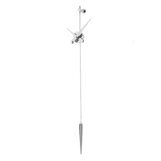 [PUNTO Y COMA I/PCI] PUNTO Y COMA : Horloge 37x113 cm avec boîtier, aiguilles et pendentif en laiton chromé